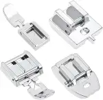 LGEGE Unsichtbarer Reißverschlussfuß, 4-teiliges Set – 4 Nähmaschinen-Nähfüße, perfektes Zubehör ...