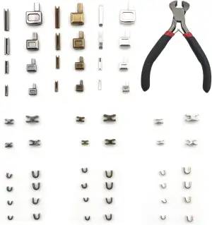 VEGCOO 24 Sets Aus Reißverschluss Reparatur Set Metall Slider Zipper Endstück Un