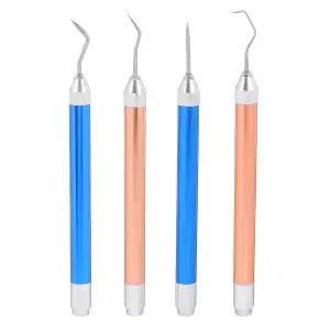 jojofuny Vinyl Entgitterungswerkzeug 4 Stück mit LED Licht Aluminium Werkzeugset für Bastelprojekte und Beschriftungen