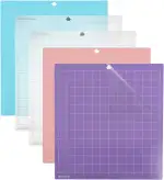 APACALI 5 Stück Schneidematte für Silhouette Cameo Plotter 4/3/2/1, 12x12 Ersatz Schneidematte Standardgrip, Lightgrip, Stronggrip FrabricGrip Klebstoff klebrig Matte für Silhouette Cameo Viny Craft