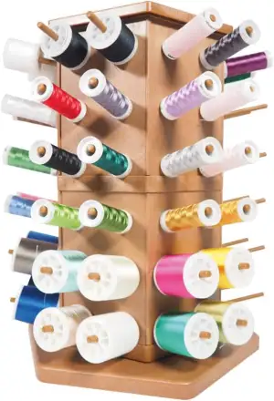 Phönix Garnturm drehbar 72 Spulen für Garnrollen zum Nähen, Quilten, Häkeln und 