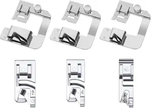 Nähfüße für Nähmaschine Rollsaumß ,6 Stück Multifunktions Nähfuß, Saumfuß ,6 Größen Saum Nähfuß S...