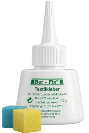 Ber-Fix® Textilkleber 40g Tube – Wasserfester Stoffkleber extra stark – Transpar