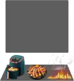 Hitzebeständige Unterlage, Hitzeschutzmatte, feuerfeste Silikonmatten für Küchentheke, Arbeitsplattenschutz, für Luftfritteuse,Öfen,Kaffeemaschine,Mikrowelle 60 x 50 cm