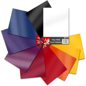 Tubitherm Textilfolie DIN A4 Format Flockfolie 21x29,7cm Plotterfolie für Plotte
