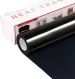 NANAPLUMS Plotterfolie Textil, 30.5cm×4m Flexfolie Plotter Textil, Bügelfolie für Textilien Transferfolie zum Aufbügeln für DIY T-Shirt, Stoffe(Schwarz)