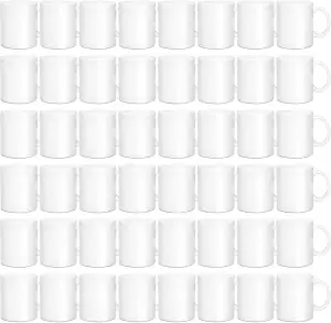 SUBLOVER 48Stück Sublimation rohlinge Tassen Sublimationsbecher Weiß Keramiktass