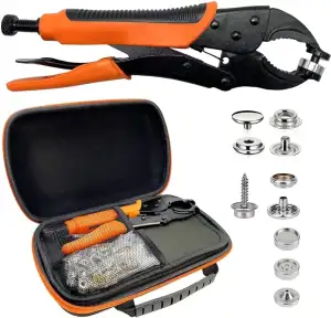 Druckknopf Set Mit Zange, Druckknöpfe Zum Schrauben, EnthäLt Werkzeugtasche und 