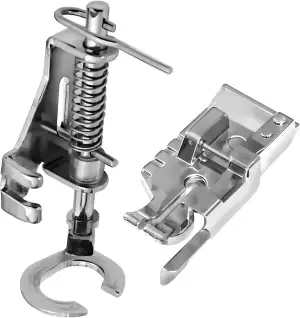 2 Stück Nähfuß mit offener Spitze, Freihand-Nähfuß aus Metall, zum Quilten, Stopfnähten, Sticken, für Brother, Singer, Babylock, Janome, Metall offene Zehe freie Bewegung Quilting Darning Presser Fuß