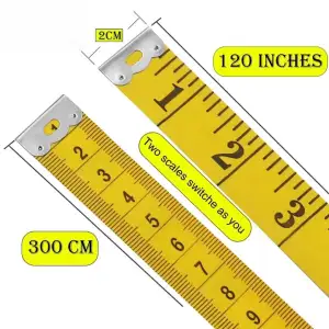 2 Stück Maßband Körper, 300CM/120Inch Schneidermaßband Doppelseitige Measuring T