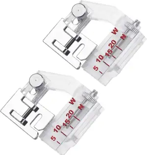 Schrägbandeinfasser Verstellbarer Schrägbandfuß,2 Stücke Nähmaschinen-Nähfuß 5 m