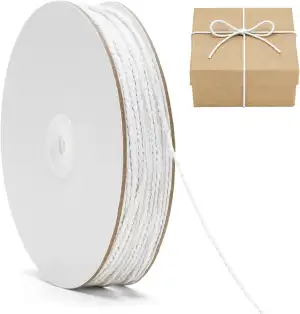 G2PLUS Weiß Baumwolle Schnur 2mm: 100M Bäcker Bindfäden, Bastelschnur Dekokordel