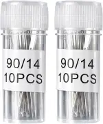 Ebksqs 20 Stück Nähmaschinennadeln 90/14 Universal Nähnadeln Für Haushalts-Nähmaschinen