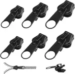 JanFebMar 6PCS Zippers für Reißverschluss, Reissverschluss Zipper Ersatz, Schieber-Reißverschluss...
