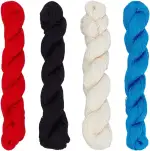 FREEBLOSS 4 Stück Sashiko Garn In 4 Farben Sashiko Strang 4 x 100 m Stickgarn Aus Reiner Baumwolle Japanisches Sashiko Garn Sashiko Kit Zubehör Zum Quilten