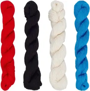 FREEBLOSS 4 Stück Sashiko Garn In 4 Farben Sashiko Strang 4 x 100 m Stickgarn Au