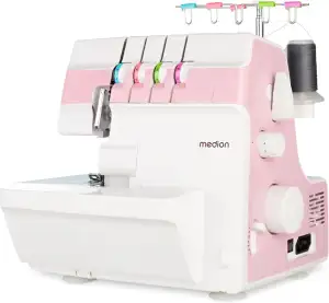MEDION Overlock Nähmaschine SO90 (elektrisch, 90 Watt, LED Licht, mit einem Arbe