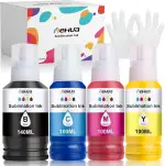 hehua 440ML Sublimationstinte Multipack Kompatibel für Epson E102 E104 ET-2810 ET-2820 ET-2830 ET-2815 ET-4810 ET-2850 ET-2856 ET-2870 Drucker für Heat Transfer T-Shirts Becher Tumbler