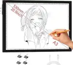 Leuchttisch A3, 42×32CM Große Light Pad. Seitliche Tasten, 9 Stufige Dimmung Lichtplatten für Dia...