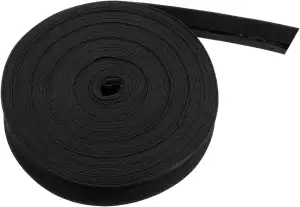 Schrägband zum Nähen, 10m Doppelt Gefaltet Einfassband Schwarz Polyester Stoff R