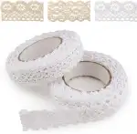 ASTARON Selbstklebende Spitze, Spitzenband im Vintage-Stil, Beige, selbstklebendes Zierband, Spitzenband, für Handwerk, Hochzeit, Dekoration, Scrapbooking, Geschenkbox (Stil B – Weiß)