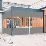 2.5x3m Plane mit Reißverschluss Wasserdicht Transparent mit Ösen - Outdoor 0.45mm Pavillonplane D...