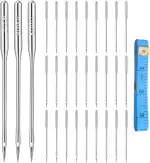 30 Stück Nähnadeln Nähmaschine 90/14 100/16 110/18 Universal-Nähmaschinennadeln Jeans Nadeln für Nähmaschine Nähmaschinen Zubehör für Jeans, dicke Stoffe Leder Jean Canvas Stickerei