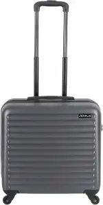 SEMPLIX Nähmaschinentrolley für alle gängigen Haushaltsnähmaschinen, Hartschalenkoffer mit hoher Mobilität und 360°Wendigkeit durch 4 leichtgängige Rollen (stahlgrau, 44 x 24 x 40 cm)