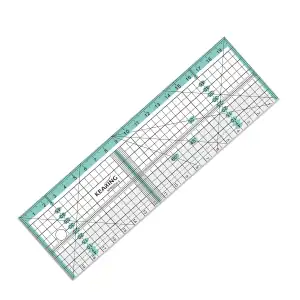 KEARING 20CM Quiltlineal mit Metallschneidekante – 3mm Acryl, Anti-Rutsch – mit 