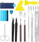 X SIM FITNESSX Plotter Zubehör Entgitterwerkzeug, 12 Stück Vinyl Jäten Werkzeuge DIY Bastelwerkzeug Set HTV, Cameos, Beschriftung, einschließlich Entgitterhaken Pinzette Spatel für Silhouette