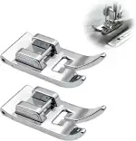 Universal Allzweck Nähmaschinen Nähfuß, Multifunktionale Nähfüße, 2 Stück Silber, Kompatibel mit Allen Haushaltsnähmaschinen und DIY Projekten
