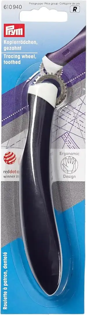 Prym Kopierrädchen gezahnt ergonomic, Pflaumenblau, navy blue, 1 Stück