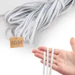 Gummiband 6 mm Gummiband Nähen 80 Meter Gummiband Elastisches Band Weiß Hosengummi Gummilitze Gummiband Breit für Nähen Haushalt Stoffe Zum Nahen Bekleidung Masken DIY Handwerk