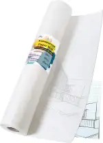 TRITART Weiße Transparentpapierrolle zum Nähen, Kunst & Basteln - 40 cm x 50 m - 50 g/m² Papierrolle für Tinte, Bleistift und Marker - Musterpapier zum Schneidern & Zeichnen