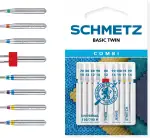 SCHMETZ | 9 Nähmaschinennadeln | Combi-Box Basic Twin | 130/705 H KNS | Sortierungen | Universal/...