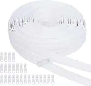 MIPIACE Endlosreißverschluss mit Zipper 4.2mm 20m Lang #3 Reissverschluss Meterw