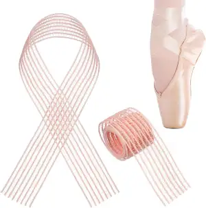 Kisangel 2 Stück Ballett Gummibänder für Spitzenschuhe, Unsichtbare Elastische B