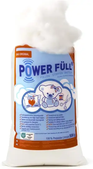 POWER FÜLL Füllwatte 1kg Ökotex antiallergisch waschbar 95°C hochflauschig Baste
