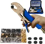 BIXRINO Druckknopf Set mit Zange – Heavy Duty Profi Druckknopfzange mit 15mm Edelstahl Druckknöpfe, für Leder, dicker Stoff, Persenning & DIY
