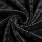 Pannesamt Stoff, Samtstoff Meterware Glänzender Stretch Samt, 155-160 cm Breit, Länge 2M, für Vorhänge Gardinen Kleid Bekleidung Bühne Kostüm Tischdecke Dekostoff (Schwarz)