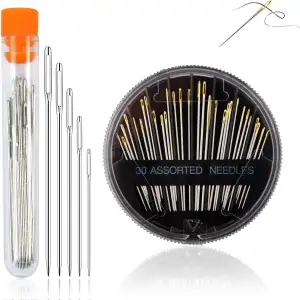 Redamancy Nähnadeln, Sticknadeln, 55 Stück 11 Größen Set mit Scharfen Nadeln mit Großem Öhr und K...