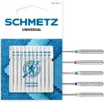 SCHMETZ | 10 Nähmaschinennadeln | Universal | 130/705 H | Nadeldicke 70/10-100/16 | auf jeder gängigen Haushaltsnähmaschine einsetzbar