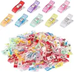 Ideen mit Herz | Bastel-Clips | Nähklammern | 2,7cm x 1cm x 1,4cm | bunt | 200 Stück