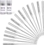 Wamkon 20 Stücke Nähmaschinennadeln Größe 90/14 Universal Nähmaschine Nadel Nähnadeln Nähmaschine für Haushalt Nähen