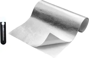 60 x 300 cm Hitzeschutzmatte Selbstklebend Kleberücken Aluminium Glasfaser Blatt