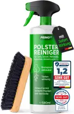 PRINOX Profi Polsterreiniger 500ml für Sofa, Auto, Sessel & Couch inkl. Bürste - Textilreiniger K...