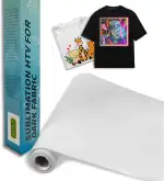 HTVRONT Sublimation HTV für Dunkle/Helle Stoffe - Matte Sublimationvinyl 30.5 x 300.5cm für T-Shirts - Funktioniert Perfekt mit Sublimationspapier, Sublimationstinte und Hitzepresse (Matte)