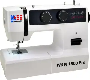 W6 Nähmaschine N 1800 Pro mit 25 Programmen | Freiarm | automatischer Einfädler 