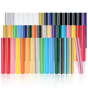 IModeur 50 Blatt Plotterfolie Textil Set - 30,5 x 20 cm Flexfolie Plotter Textil