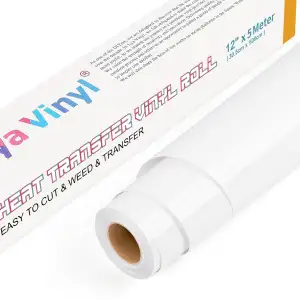 Lya Vinyl Weiß Plotterfolie Textil 30.5cm × 5m Flexfolie Plotter Textil für Cric